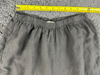 Terzo Millennio Womens M Charcoal Linen Blend Wide Leg Crop Culotte Pants
