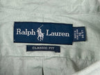 Vintage Polo Ralph Lauren Shirt Mens Classic Fit Sage Green LS Sz 18 36/37