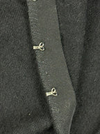 Vintage Valerie Stevens Womens M Black 100% Cashmere Beaded Cardigan Flaw