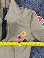 Leg Avenue Girl Scout Cookie Troop Pot Brownie Costume Dress M Tan