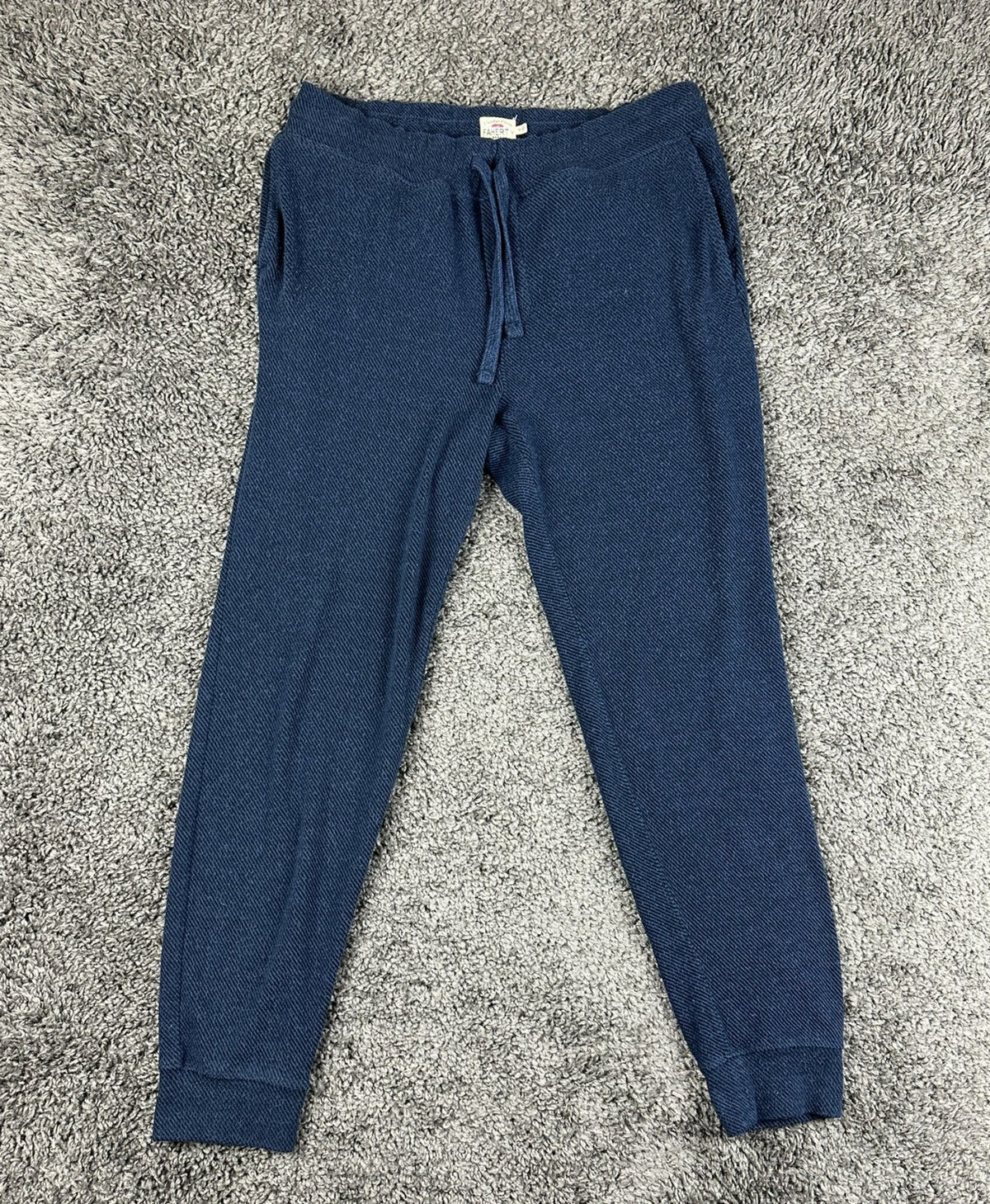 Faherty Brand Mens Medium Blue Navy Legend Sweatpant Jogger Pants Activewear