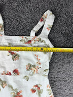 Abercrombie & Fitch Dress Womens XSP Sundress White Strawberry Linen