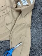 USMC Marine Corps Khaki Long Sleeve Service Shirt DLA Military Wool Blend 15/35