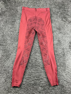 Piper by SmartPak Womens 26R Berry Red Silicone Full Seat Equestrian Breeches