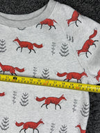 L.A. Soul Sweatshirt Womens M/L Gray Woodland Fox Print Crewneck