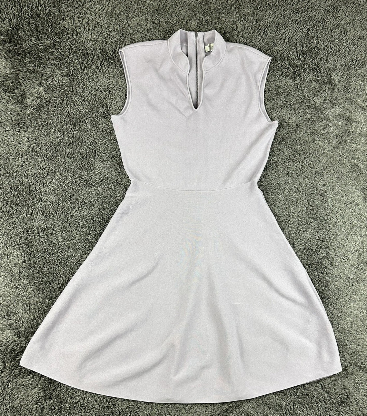 Ted Baker London Liliiee Light Purple Lilac Knit Front Zip Skater Dress Size 3