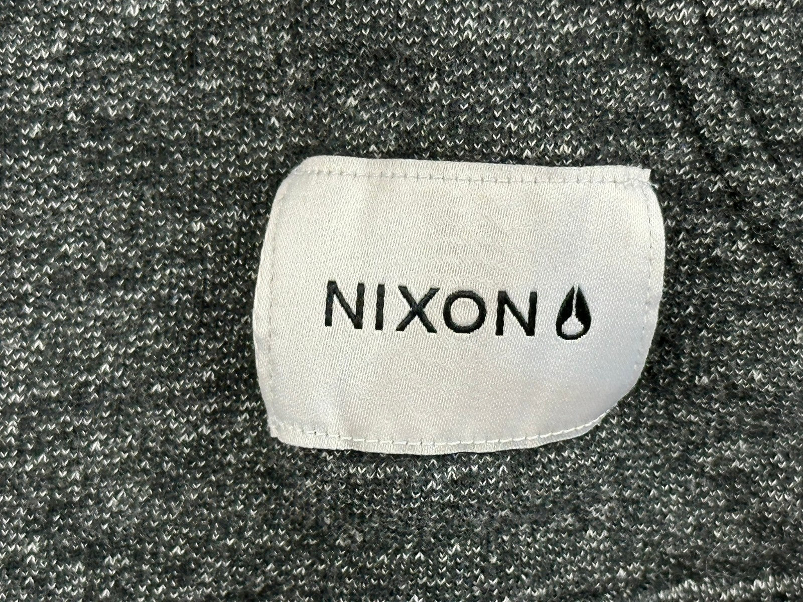 Nixon Press Pullover Hoodie Mens Charcoal Heather Gray Sweatshirt Sz Medium