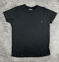 Baldwin Mens XL Black Modal Cotton Short Sleeve Pocket T-Shirt USA
