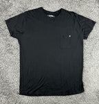 Baldwin Mens XL Black Modal Cotton Short Sleeve Pocket T-Shirt USA