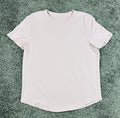 Lululemon Womens 10 Blush Pink Love Crew T-Shirt Curved Hem