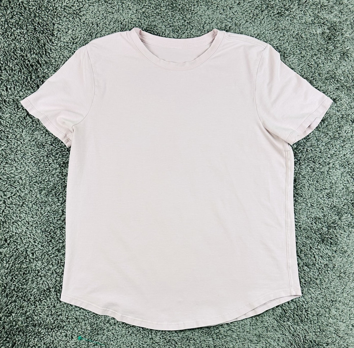 Lululemon Womens 10 Blush Pink Love Crew T-Shirt Curved Hem