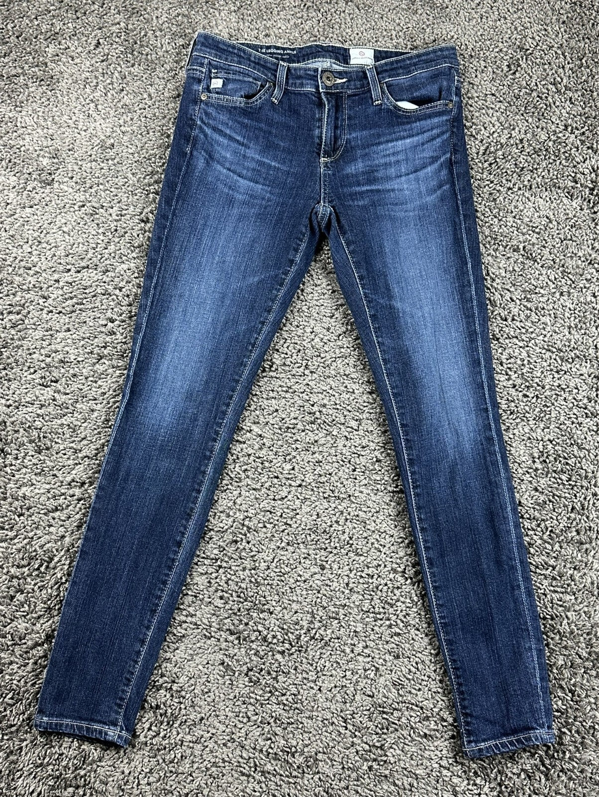 AG Adriano Goldschmied The Legging Ankle Jeans Womens Blue Skinny Sz 24R