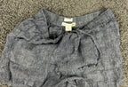 C&C California Womens M Blue 100% Linen Drawstring Pull On Casual Shorts
