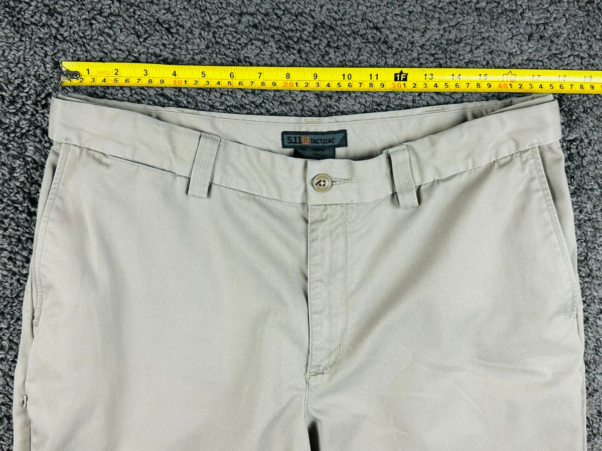 5.11 Tactical Mens 38x29 Khaki Flat Front Utility Work Pants