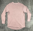 G-Star RAW Lash Men's Extra Large XL Long Sleeve T-Shirt Mauve Curved Hem