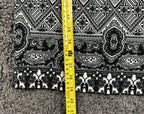Cache Dress Womens XS Sheath Teal Black Geometric Print Long Sleeve Midi Dress