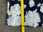 Petite Plume Silk Cami Top Women Navy Floral 100% Mulberry Silk Sz M NWT