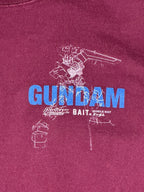 BAIT x Gundam Universe Mens M Maroon RX-78-2 Graphic Crewneck Sweatshirt