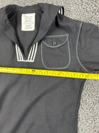 Vintage US Navy Dress Blue Jumper Men Black Wool Sailor Uniform Shirt Top Sz 38L