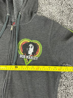Bob Marley Zion Rootswear One Love Full Zip Hoodie Rasta Graphic Sweatshirt Sz M