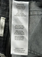 FRAME Le High Flare Jeans 25 Charcoal Pinstripe High Rise Stretch Denim Pants