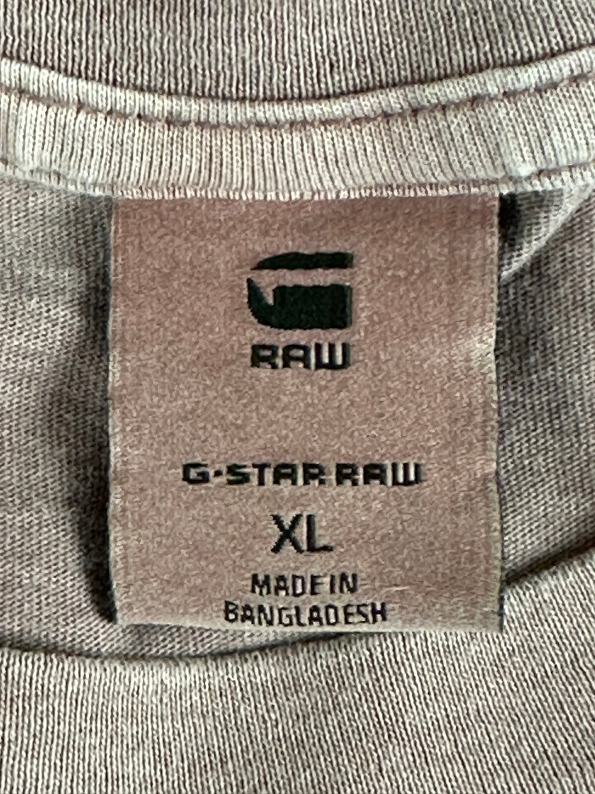 G-Star RAW Lash Men's Extra Large XL Long Sleeve T-Shirt Mauve Curved Hem