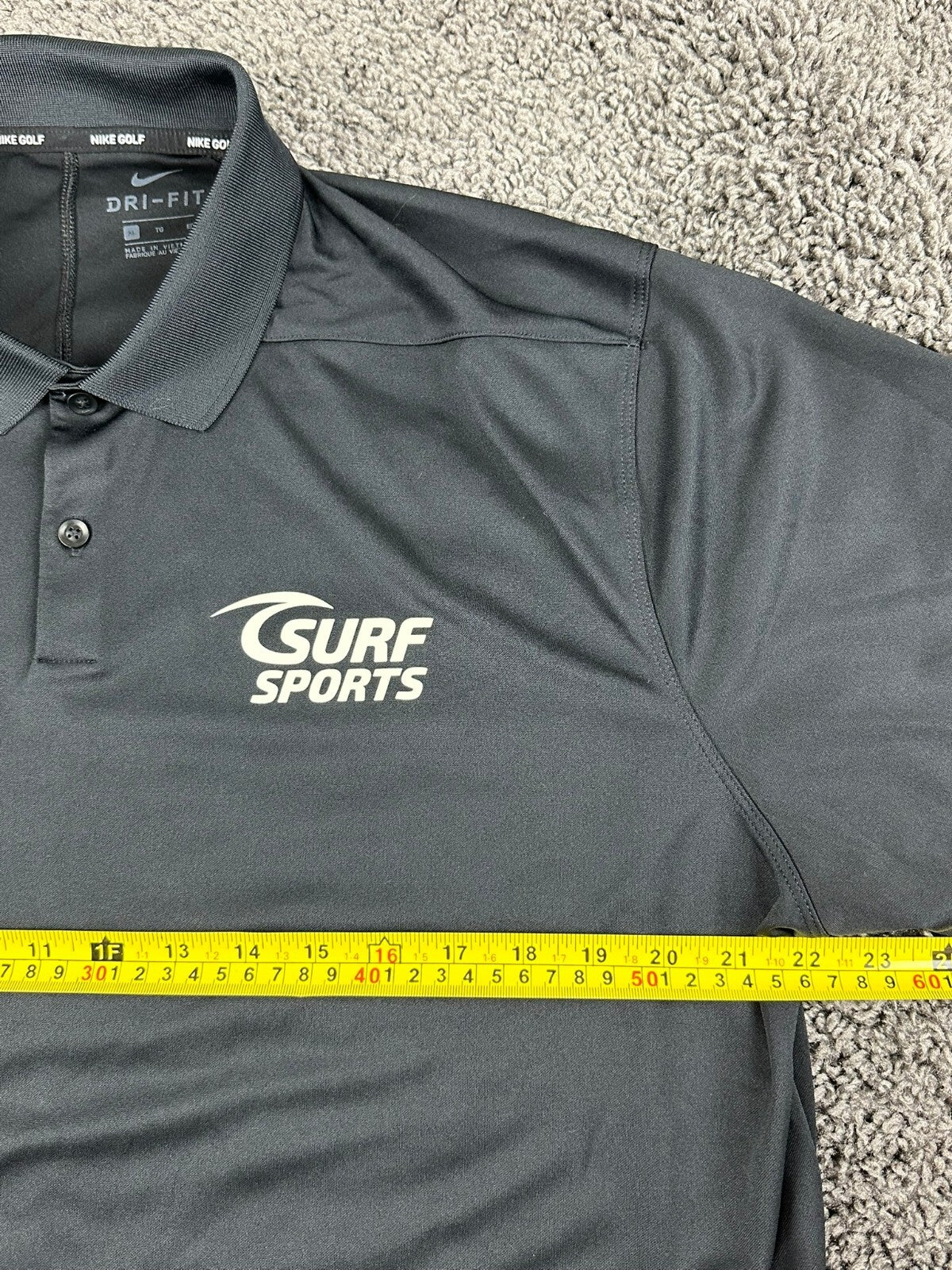 Nike Men Dri-Fit Victory Golf Polo Shirt Black Surf Sports Sz XL