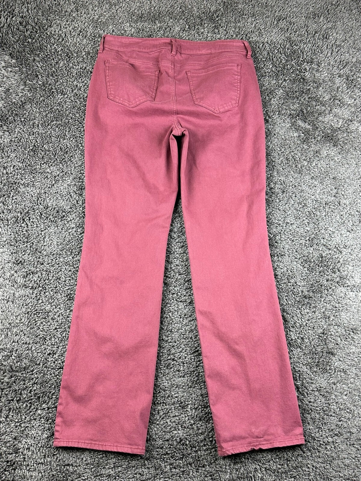 NYDJ Marilyn Straight Pants Womens 10 Dusty Rose Mauve Husk Stretch Jeans