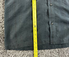 Vintage Y2K Quiksilver Mens Black Rayon Blend Short Sleeve Button Shirt Sz Large