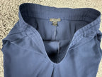 St John Womens Pants Navy Blue M Elastic Drawstring Straight Leg Stretch Knit