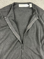 Vintage Valerie Stevens Womens M Black 100% Cashmere Beaded Cardigan Flaw