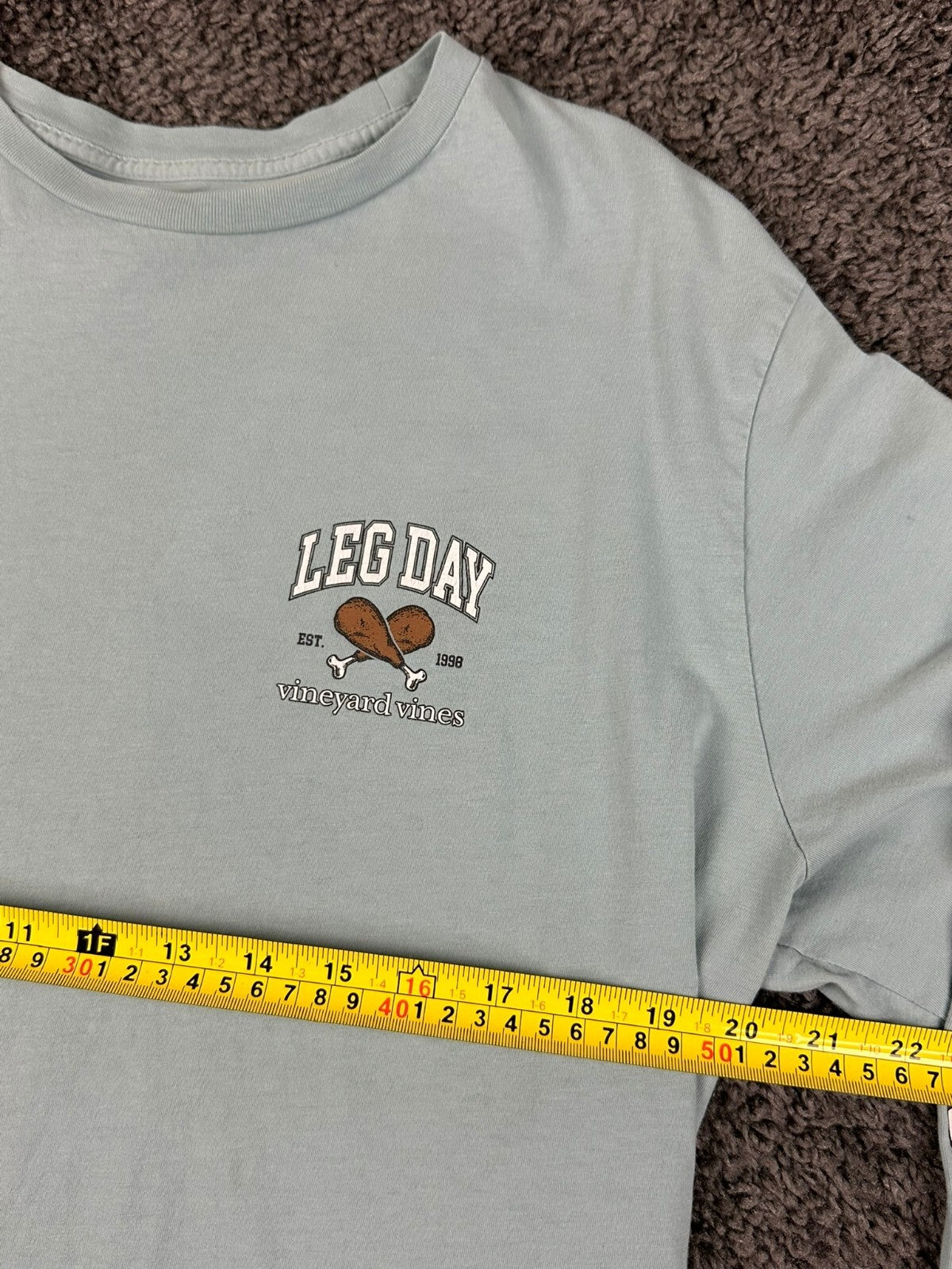 Vineyard Vines Leg Day Chicken Drumstick Long Sleeve T-Shirt Mens Large L