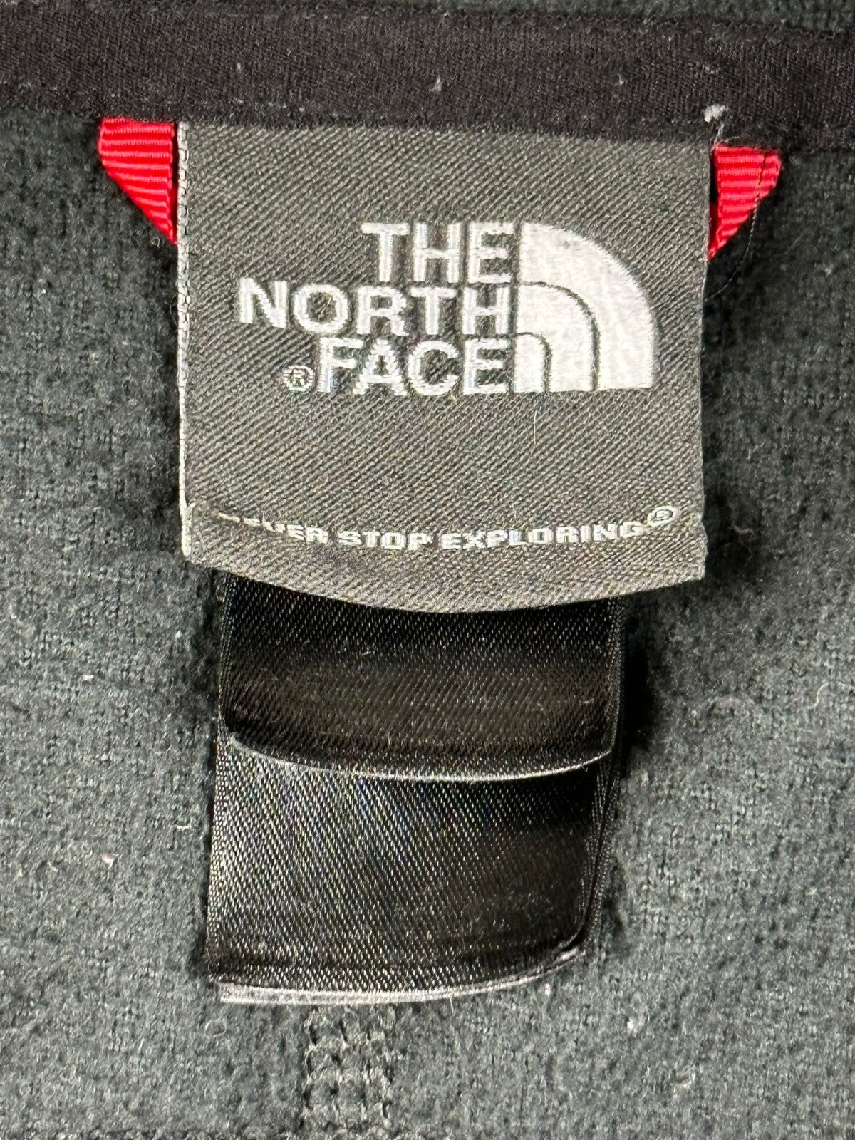 The North Face Polartec Fleece Jacket Mens Medium Full Zip Black Grey