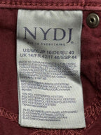 NYDJ Marilyn Straight Pants Womens 10 Dusty Rose Mauve Husk Stretch Jeans