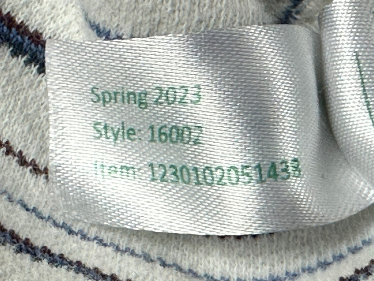 Marine Layer Men's Textured Crew Striped Long Sleeve Pullover Off-White XL