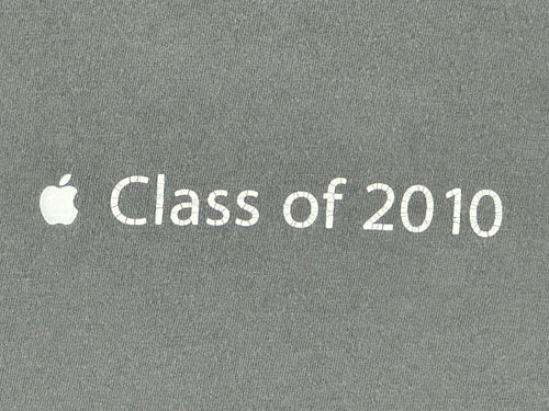 Apple Employee Shirt Class of 2010 Gray Promo American Apparel Tee Sz XL