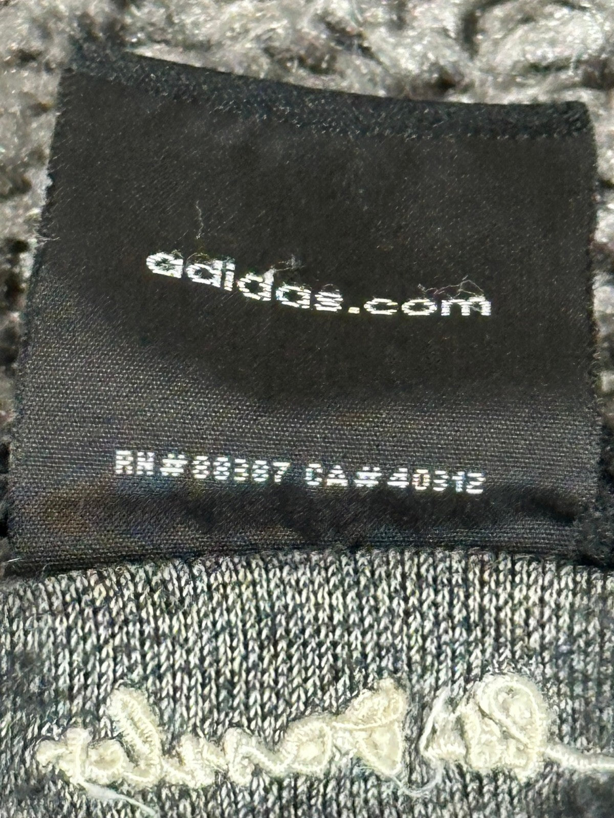 Vintage 2004 Adidas Track Jacket Mens Black White 3 Stripes Y2K Full Zip Sz 2XL