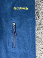 Columbia Fleece Jacket Womens M Michigan Wolverines Full Zip Navy