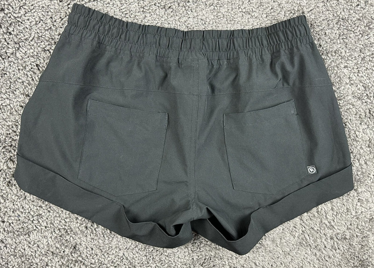 Backcountry Womens Small Black Performance Pull On Cuffed Hiking Shorts
