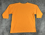 Tape Measure New York Mens M Orange Solid Cotton Lycra T-Shirt Vintage USA