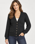Wallace Madewell Womens Black Alpaca Wool Elbow Patch Cardigan Sweater Size M