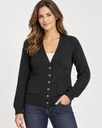 Wallace Madewell Womens Black Alpaca Wool Elbow Patch Cardigan Sweater Size M