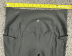 Athleta Salutation Stash 7/8 Women Black Pocket Leggings Sz L