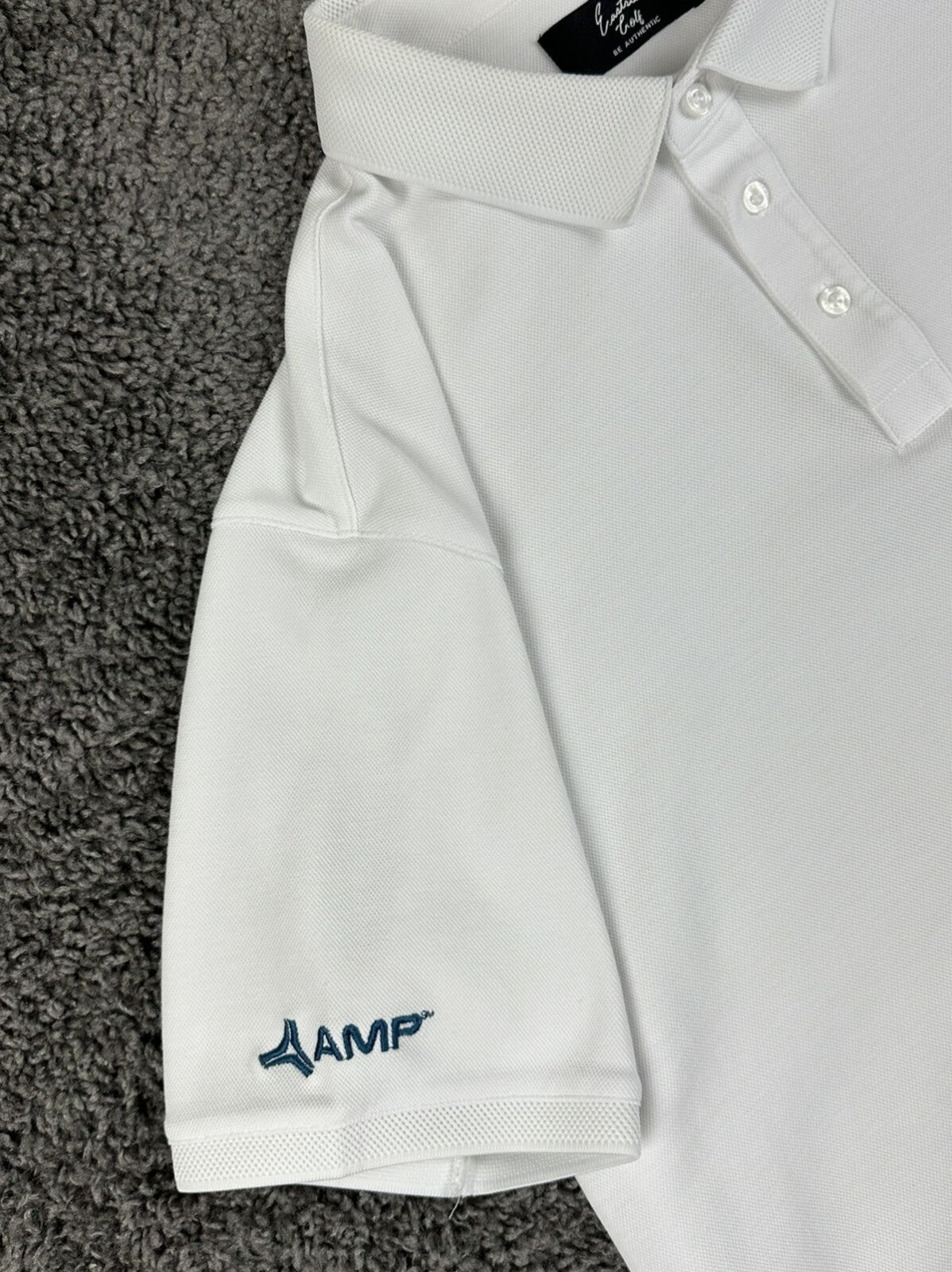 Eastside Golf Men's Core Pique AMP Golf Polo Shirt Bright White XL