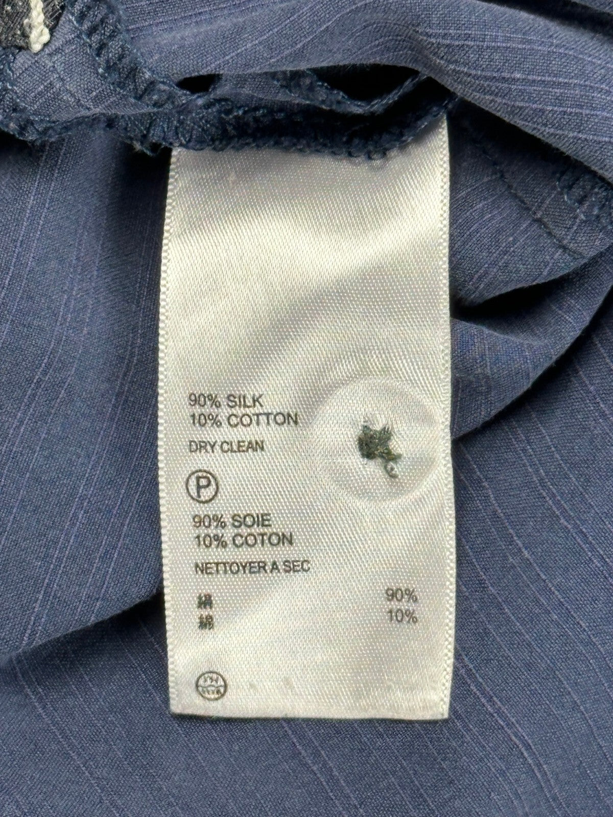Tommy Bahama Mens XLT Blue Silk Cotton Embroidered Palm Camp Shirt Big Tall