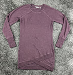 Athleta Criss Cross Sweatshirt Dress Purple Plum XS Long Sleeve Modal