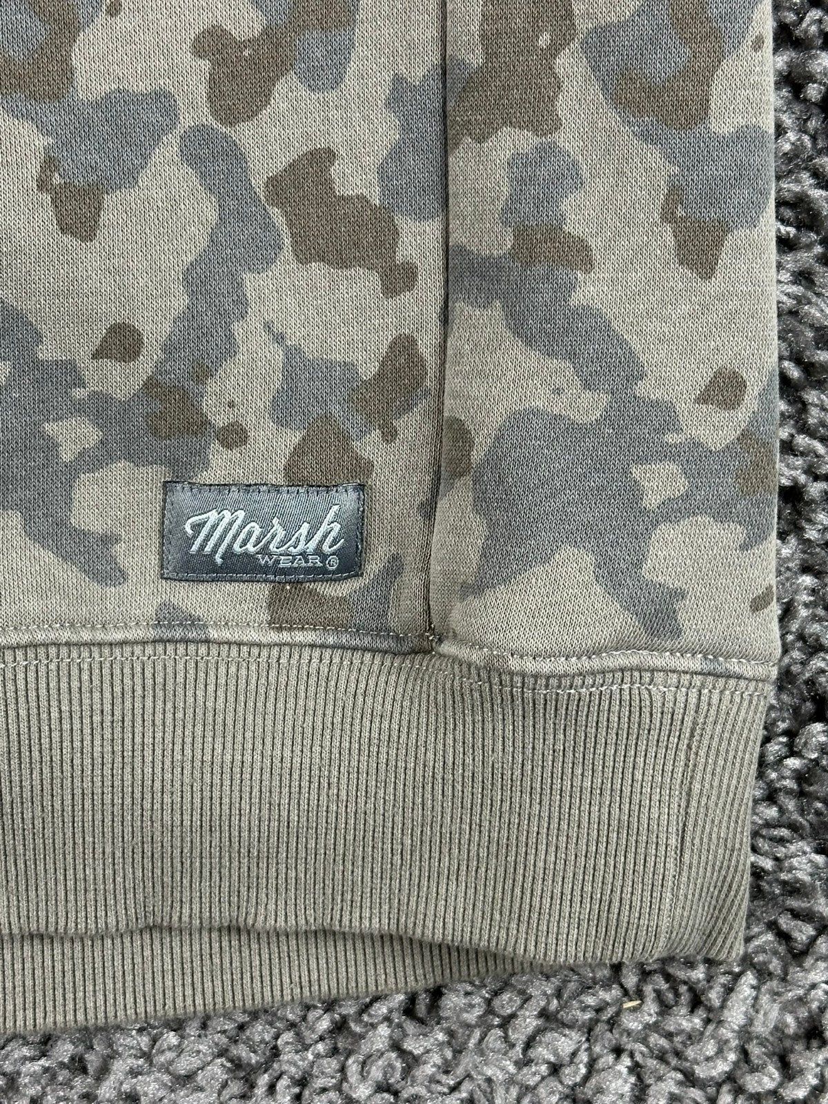 Marsh Wear Mens Camo Crewneck Sweatshirt Camouflage Fleece Pullover Hunting Sz M
