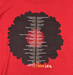 The Cure 2016 North American Tour Concert Band T-Shirt Red Sunburst Mens Medium