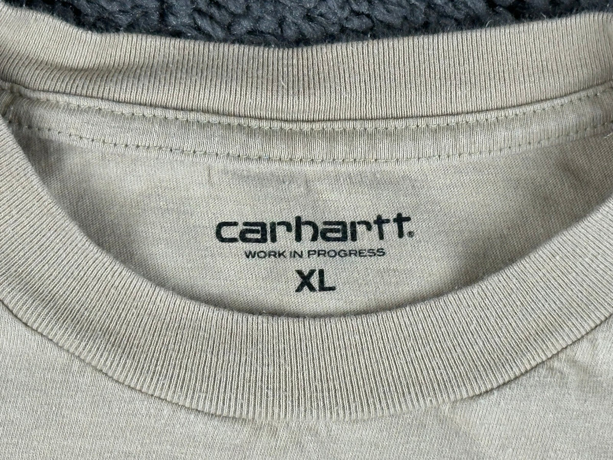 Carhartt WIP Mens XL Wall Beige Dandelion Script Organic T-Shirt