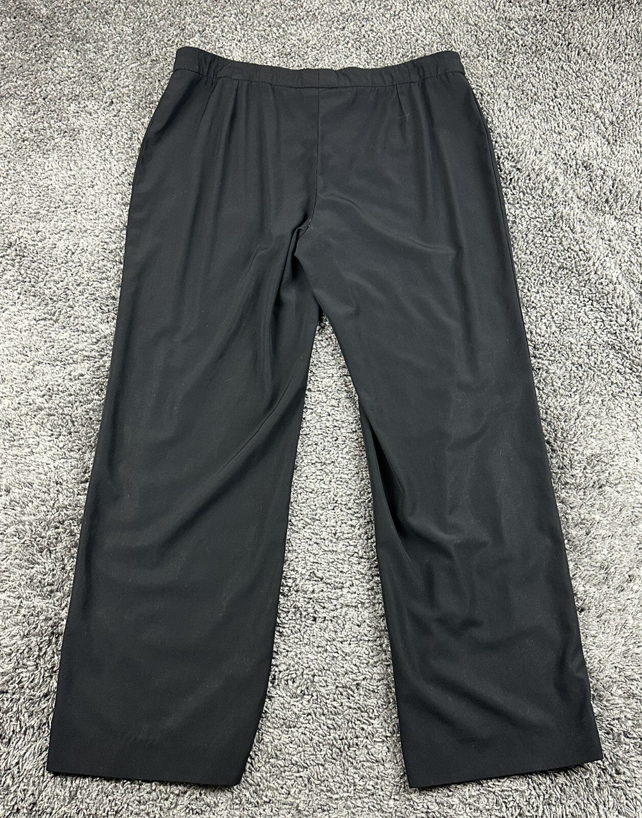 Armani Collezioni Womens Black Wide Leg Dress Pants Made in Italy Sz 16